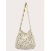 Mesh Snap Top Bags Crochet