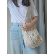 Mesh Snap Top Bags Crochet