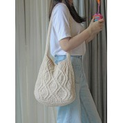 Mesh Snap Top Bags Crochet