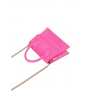 Mini Leather Crossbody Bag With Chain