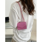 Pink Leather Mini Tote Bag