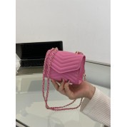 Pink Leather Mini Tote Bag