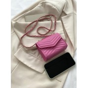 Pink Leather Mini Tote Bag