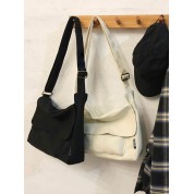 Ladies Black Canvas Crossbody Bag