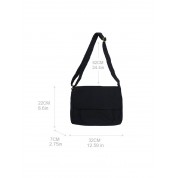 Ladies Black Canvas Crossbody Bag