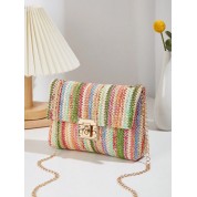 Woven Straw Cross Body Bag