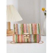 Woven Straw Cross Body Bag