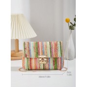 Woven Straw Cross Body Bag