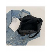 Large Black Nylon Tote Bag