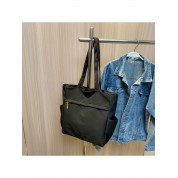 Large Black Nylon Tote Bag