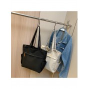 Large Black Nylon Tote Bag