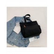 Large Black Nylon Tote Bag