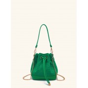 Round Bucket Bag With Drawstring