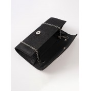 Black Crossbody Bag Silver Chain