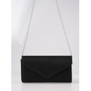 Black Crossbody Bag Silver Chain