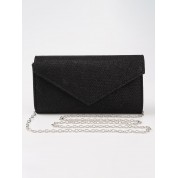 Black Crossbody Bag Silver Chain