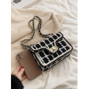 Black And White Crossbody Shoulder Bag