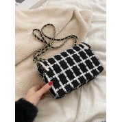 Black And White Crossbody Shoulder Bag