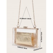 Clear Crossbody Bag With Gold Chain