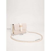 Straw Bag With Chain Strap