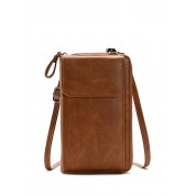 Brown Leather Crossbody Shoulder Bag