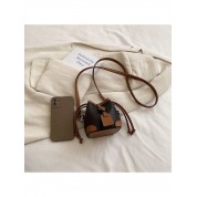 Brown Leather Bucket Bag Crossbody