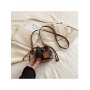 Brown Leather Bucket Bag Crossbody