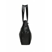 Large Black Leather Shopper Bag