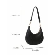 Black Leather Chain Shoulder Bag