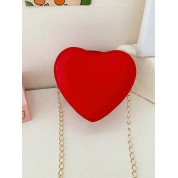 Red Crossbody Bag With Chain