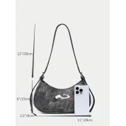 Leather Shoulder Bag With Crossbody Strap