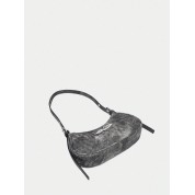 Leather Shoulder Bag With Crossbody Strap