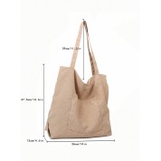 Large Beige Leather Tote Bag