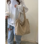 Large Beige Leather Tote Bag