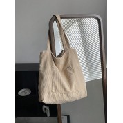 Large Beige Leather Tote Bag