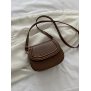 Mini Leather Crossbody Saddle Bag