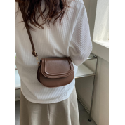 Mini Leather Crossbody Saddle Bag