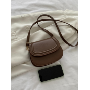 Mini Leather Crossbody Saddle Bag