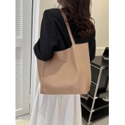 Large Faux Leather Tote Shoulder Bag