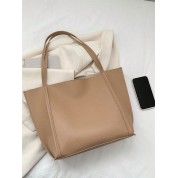 Large Faux Leather Tote Shoulder Bag