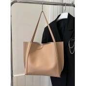 Large Faux Leather Tote Shoulder Bag