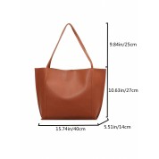 Large Leather Shoulder Tote Bag