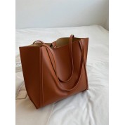 Large Leather Shoulder Tote Bag