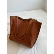 Large Leather Shoulder Tote Bag