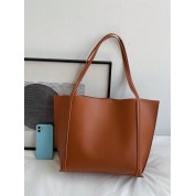 Large Leather Shoulder Tote Bag