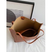 Large Leather Shoulder Tote Bag