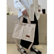 Shoulder Tote Bag With Pockets