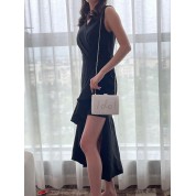 Black Evening Bag With Shoulder Strap