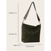 Wide Strap Canvas Tote Bag