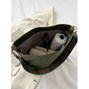 Wide Strap Canvas Tote Bag